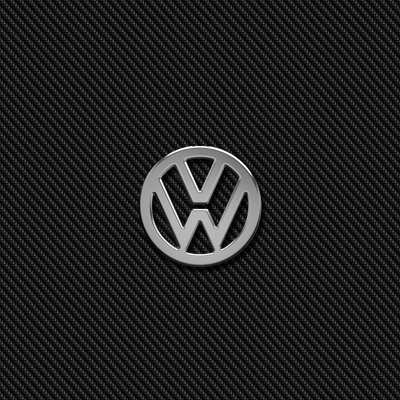VW Logo auf Carbon