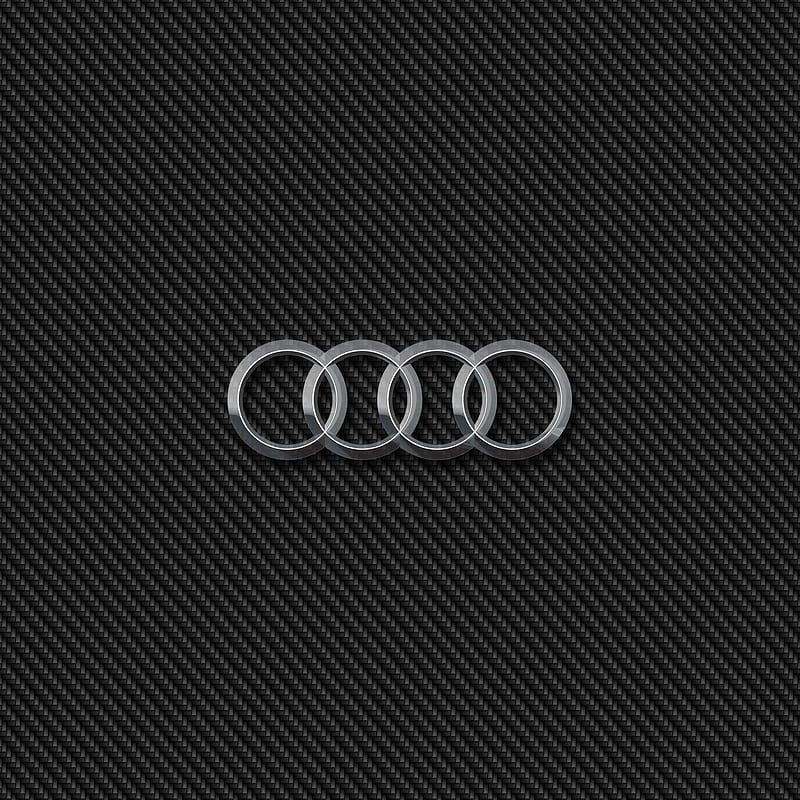 Audi Logo auf Carbon