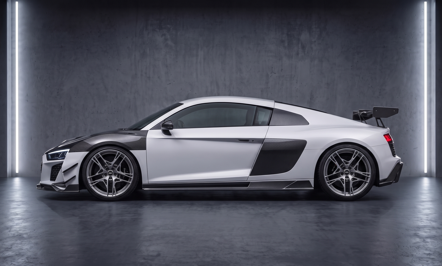 Carbon Fiber Aero Kit passend für Audi R8 – Frontsplitter, Seitenschweller, Diffusor & Spoiler