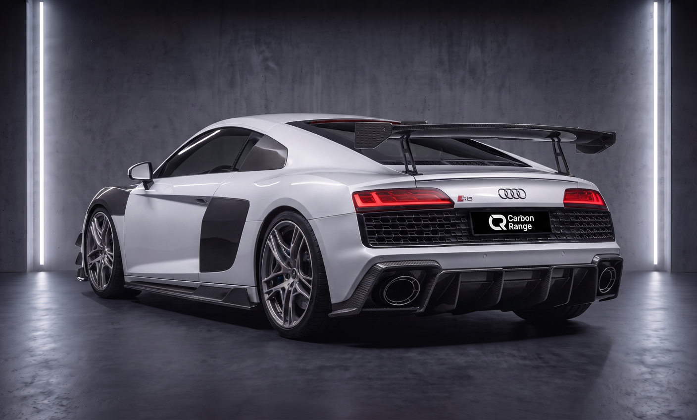 Carbon Fiber Aero Kit passend für Audi R8 – Frontsplitter, Seitenschweller, Diffusor & Spoiler