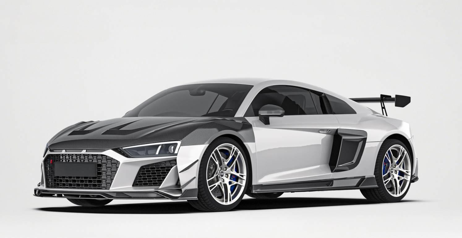 Carbon Fiber Aero Kit passend für Audi R8 – Frontsplitter, Seitenschweller, Diffusor & Spoiler