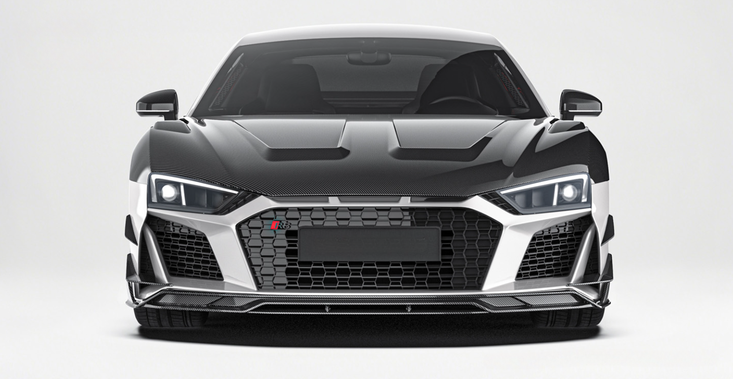 Carbon Fiber Aero Kit passend für Audi R8 – Frontsplitter, Seitenschweller, Diffusor & Spoiler