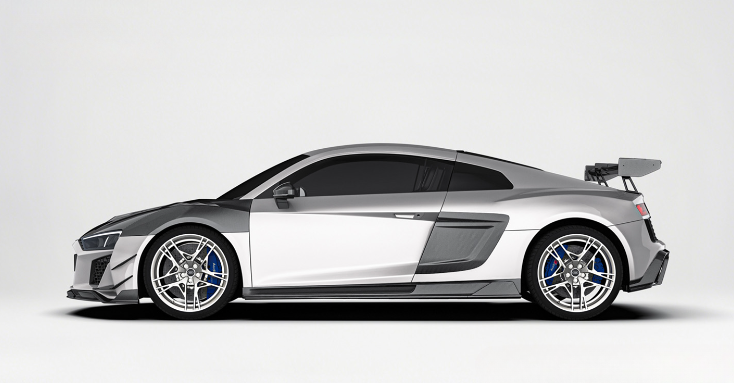 Carbon Fiber Aero Kit passend für Audi R8 – Frontsplitter, Seitenschweller, Diffusor & Spoiler