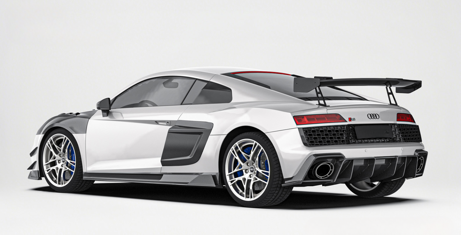 Carbon Fiber Aero Kit passend für Audi R8 – Frontsplitter, Seitenschweller, Diffusor & Spoiler
