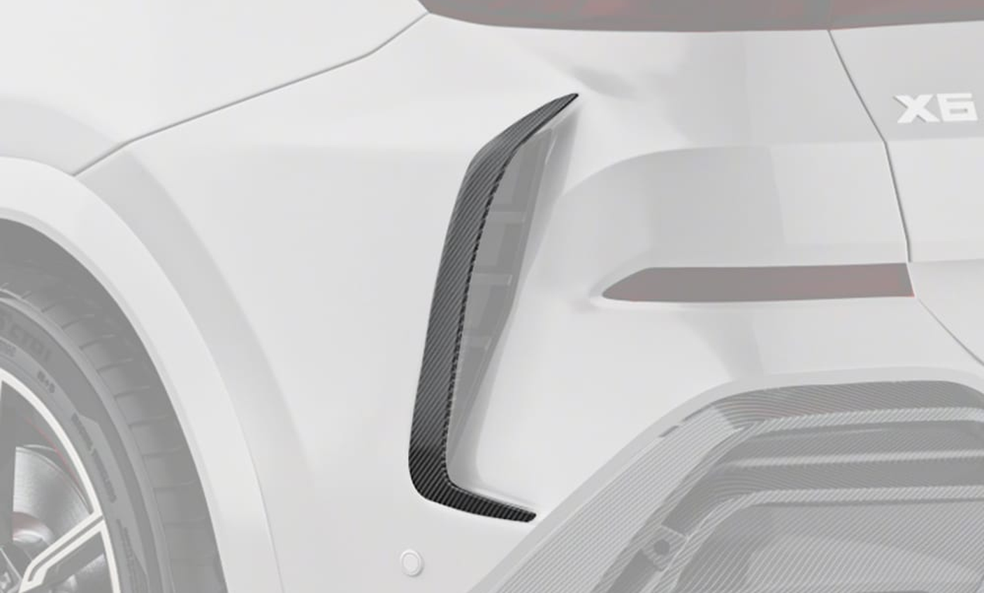 Carbon Rear Canards passend für BMW X6 G06 (ab 2023) – Einzelteil