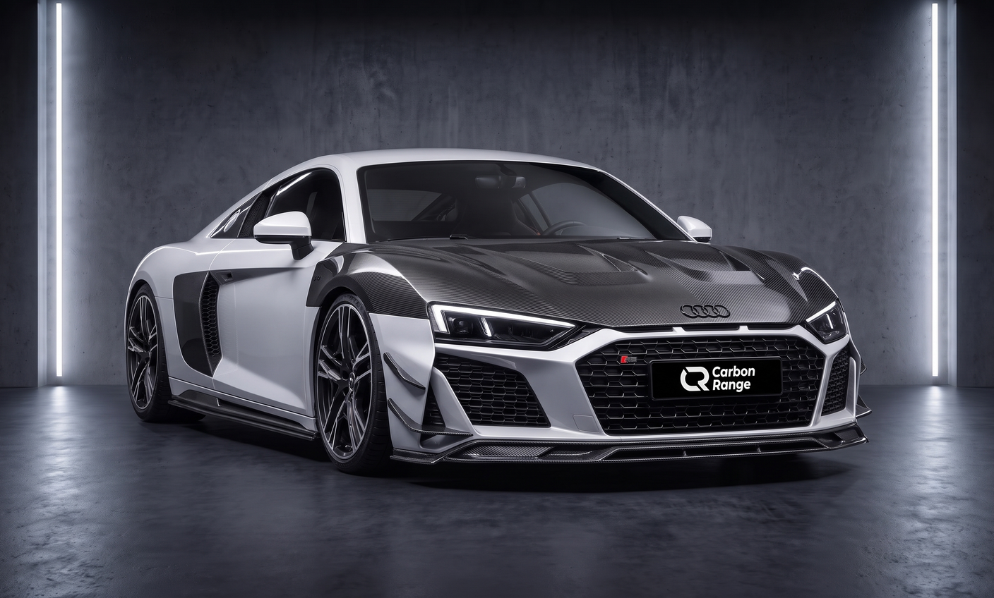 Carbon Fiber Aero Kit passend für Audi R8 – Frontsplitter, Seitenschweller, Diffusor & Spoiler