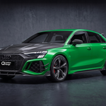 Audi RS3 8Y Carbon Aero Kit Kyalami Green – Front-Schräg
