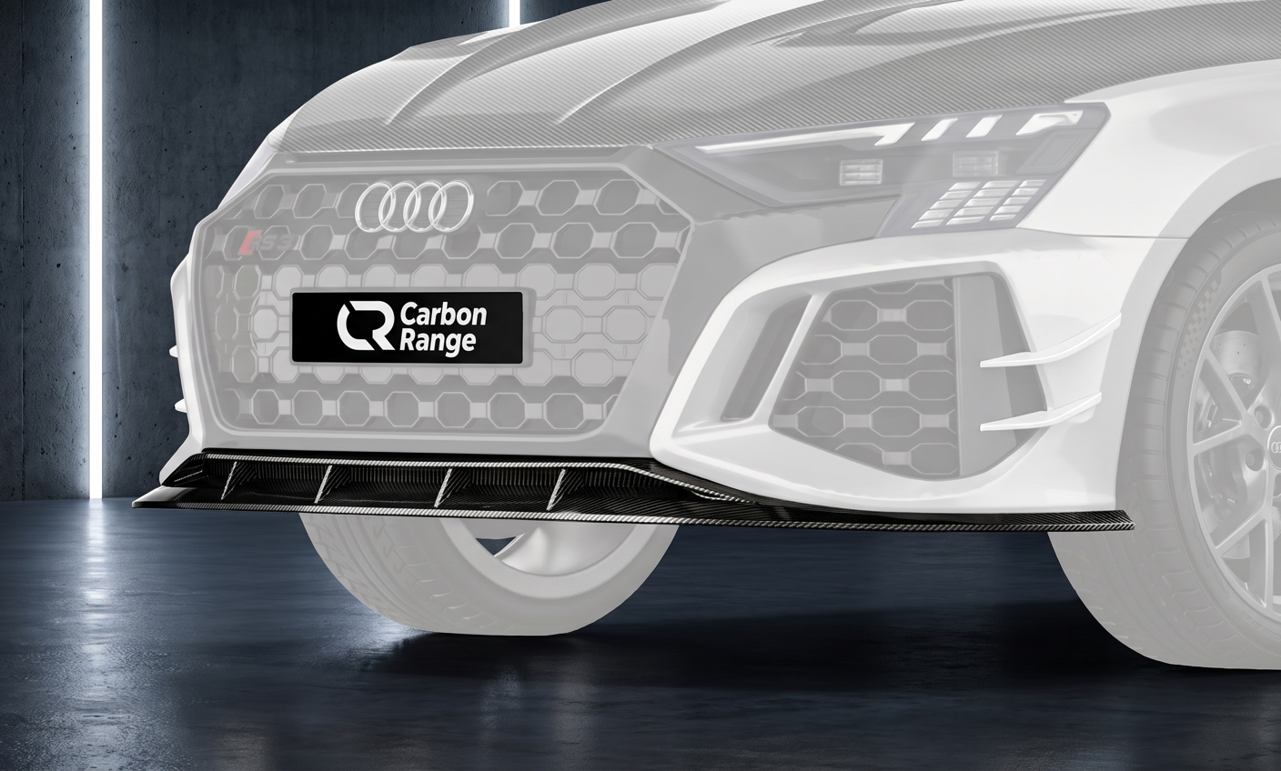Carbon Frontlippe Ver.1 passend für Audi RS3 8Y (2021–2024) – Einzelteil
