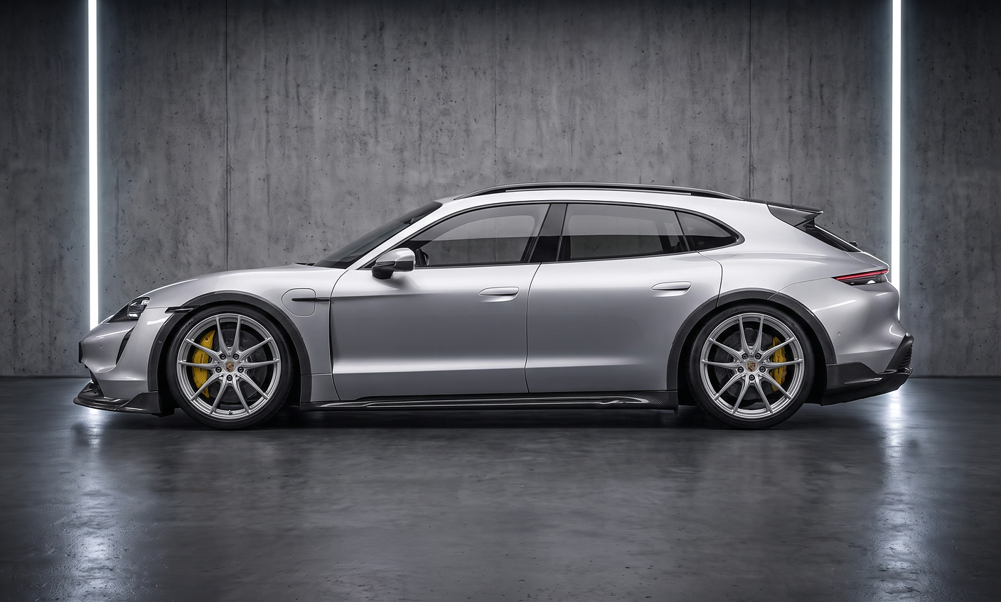 Carbon Aero Kit passend für Porsche Taycan Cross Turismo (J1) – Prepreg Vollcarbon