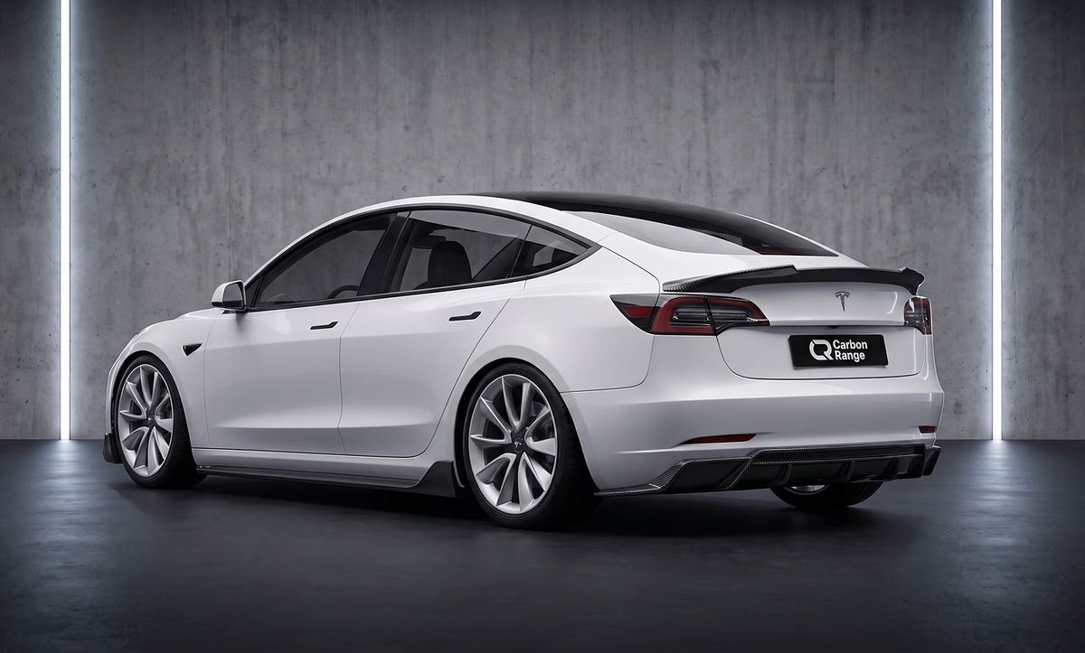 Carbon Aero Kit passend für Tesla Model 3 (2017–2023) – Prepreg Vollcarbon